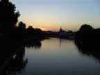 CHALON -SUR-SAONE, the night is falling on the Ile ST LAUENT , Le Bras de la Genise 